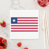 Liberianische Flagge (Liberia) Serviette (Beispiel)