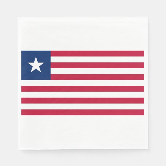Liberianische Flagge (Liberia) Serviette (Vorderseite)
