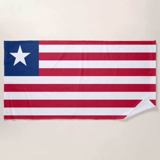 Liberianische Flagge (Liberia) Strandtuch (Vorderseite)