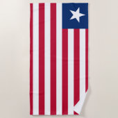 Liberianische Flagge (Liberia) Strandtuch (Vorderseite)