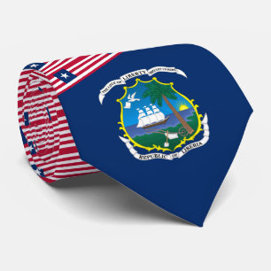 Liberianische Flagge und Wappen, Flagge Liberias Krawatte