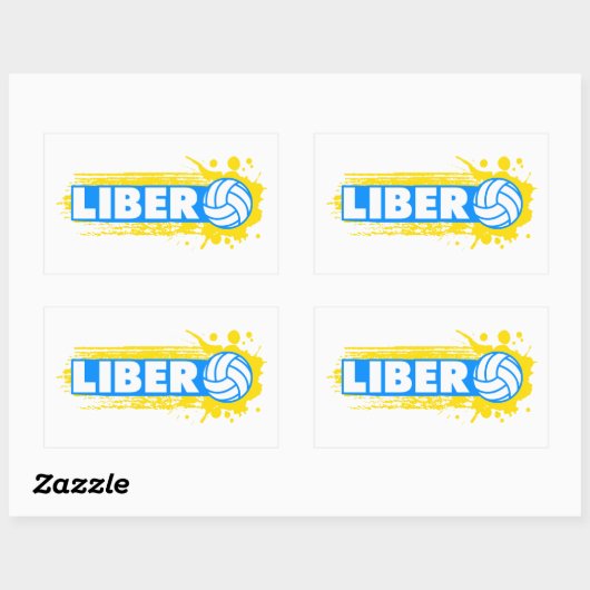 Libero-Volleyball Rechteckiger Aufkleber (Blatt)
