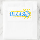 Libero-Volleyball Rechteckiger Aufkleber (Tasche)