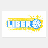 Libero-Volleyball Rechteckiger Aufkleber (Vorderseite)