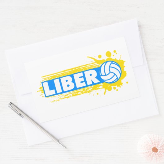 Libero-Volleyball Rechteckiger Aufkleber (Umschlag)