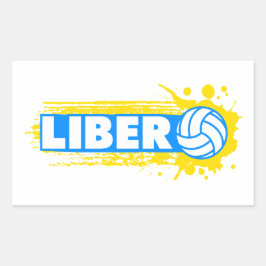 Libero-Volleyball Rechteckiger Aufkleber