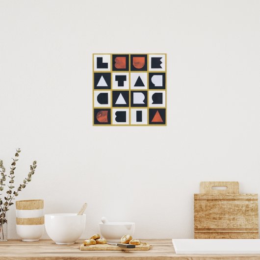 LIBERTAD PARA CUBA Magic Square Poster (Küche)