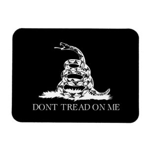 Libertäre Gadsden-Flagge Tritt nicht auf mich Schw Magnet