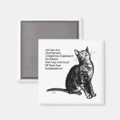 Libertäre Katze Magnet (Vorderseite/Rückseite)