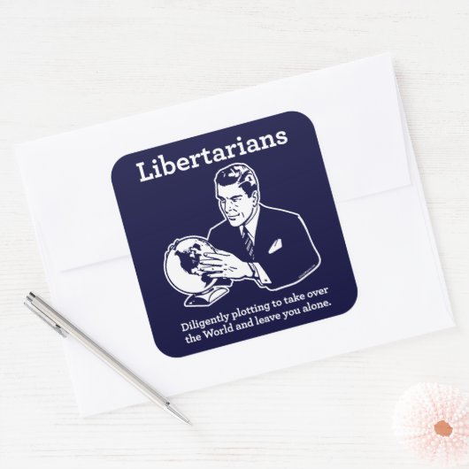 Libertäre Plot-Aufkleber Quadratischer Aufkleber (Umschlag)
