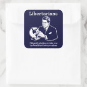 Libertäre Plot-Aufkleber Quadratischer Aufkleber (Tasche)