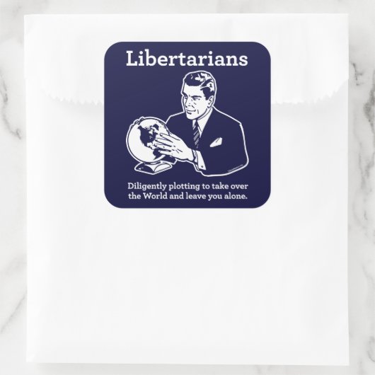 Libertäre Plot-Aufkleber Quadratischer Aufkleber (Tasche)