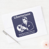 Libertäre Plot-Aufkleber Quadratischer Aufkleber (Umschlag)