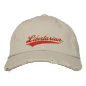 Libertarian Embroided Hat Bestickte Baseballkappe (Vorderseite)