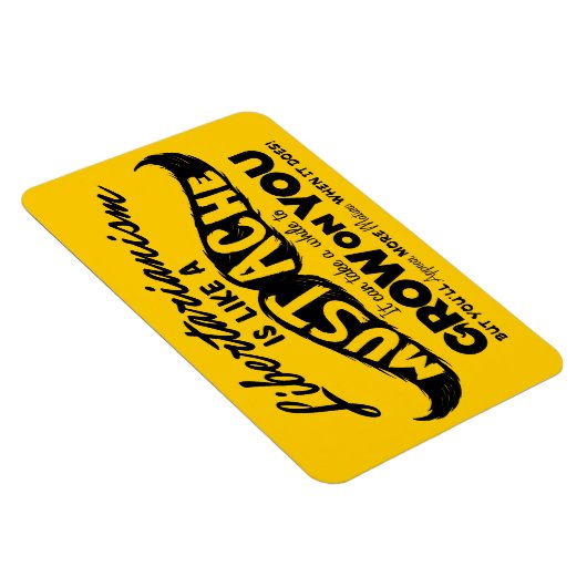 Libertarian Mustache Premium Flexi Magnet (Rechte Seite)
