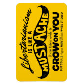 Libertarian Mustache Premium Flexi Magnet (Vertikal)