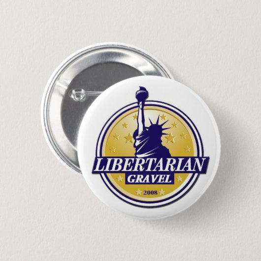 Libertarian Party GRAVEL Button LP Denver (Vorne & Hinten)
