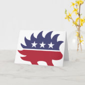 Libertarian Party Porcupine Symbol Karte (Gelbe Blume)