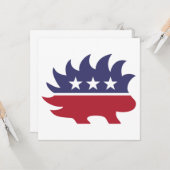 Libertarian Party Porcupine Symbol Karte (Vorderseite/Rückseite Beispiel)