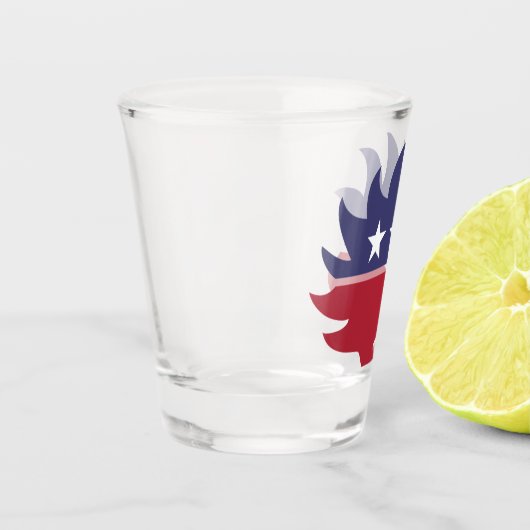 Libertarian Party Porcupine Symbol Schnapsglas (Links)