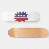 Libertarian Party Porcupine Symbol Skateboard (Horizontal)
