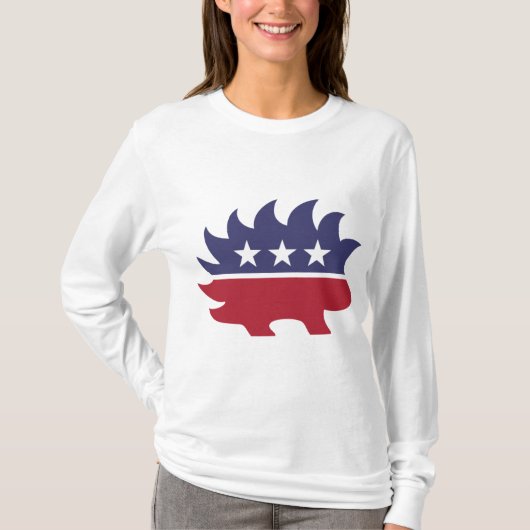 Libertarian Party Porcupine Symbol T-Shirt (Vorderseite)