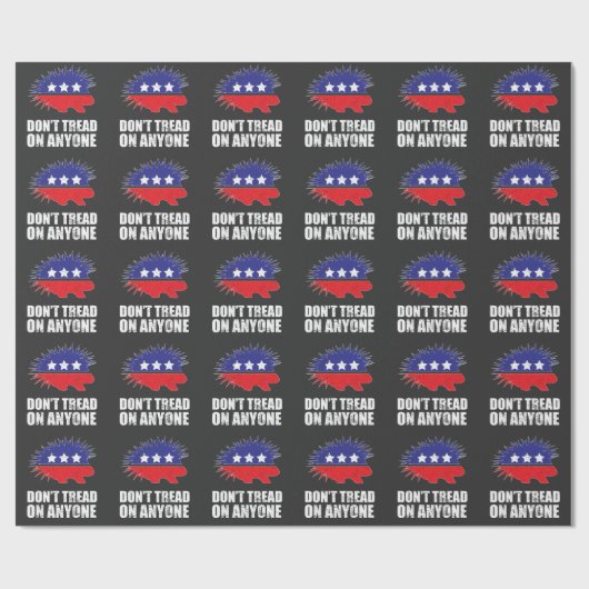 Libertarian Porcupine Logo Don't Tread on Anyone Geschenkpapier (Flach)