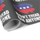 Libertarian Porcupine Logo Don't Tread on Anyone Geschenkpapier (Rolleneckpunkt)