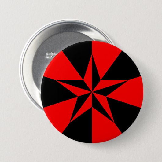 Libertarian-Sozialistische Flagge Button (Vorne & Hinten)