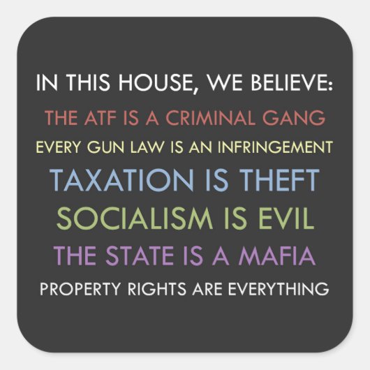 Libertarian Wir glauben, Sticker (Vorderseite)