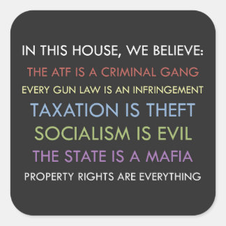 Libertarian Wir glauben, Sticker