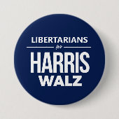 LIbertarier für Harris Walz Button (Vorderseite)