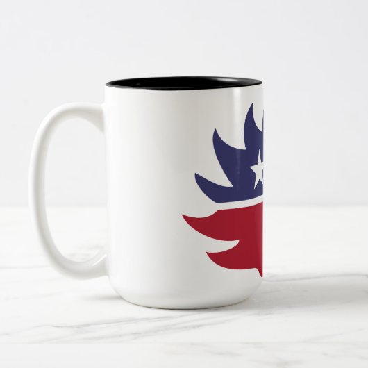 Libertarisches Party Wahlporcupine Zweifarbige Tasse (Links)