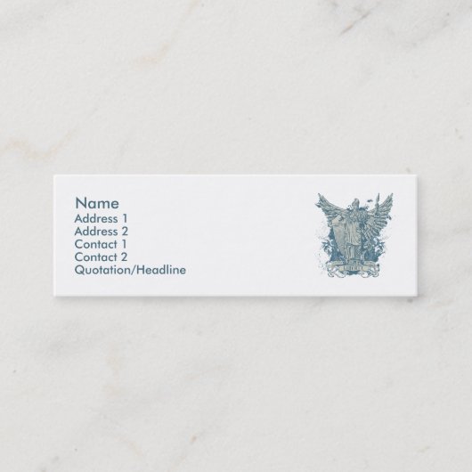 Libertas Blau-Visitenkarte Mini Visitenkarte (Vorderseite)