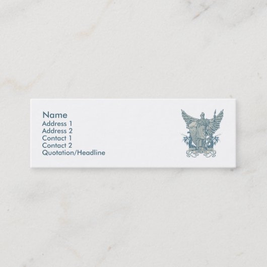 Libertas Blau-Visitenkarte Mini Visitenkarte (Vorderseite)