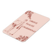 Liberté Égalité Chardonnay Der Mensch und die Wein Magnet (Linke Seite)