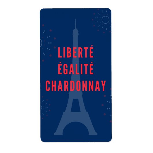 Liberté Égalité Chardonnay Funny Eiffel Tower (Vorne)