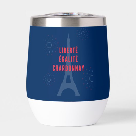 Liberté Égalité Chardonnay Funny Eiffel Tower (Vorderseite)