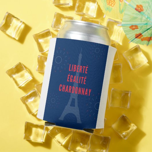 Liberté Égalité Chardonnay Funny Eiffel Tower Dosenkühler (In Situ Sommer)