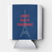 Liberté Égalité Chardonnay Funny Eiffel Tower Dosenkühler (Rückseite)
