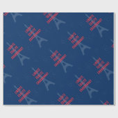 Liberté Égalité Chardonnay Funny Eiffel Tower Geschenkpapier (Flach)