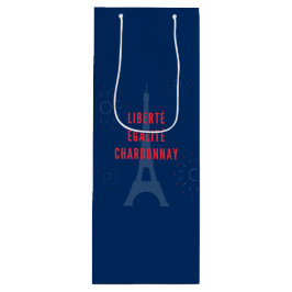 Liberté Égalité Chardonnay Funny Eiffel Tower Geschenktüte Für Weinflaschen