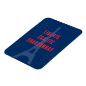 Liberté Égalité Chardonnay Funny Eiffel Tower Magnet (Linke Seite)
