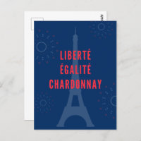 Liberté Égalité Chardonnay Funny Eiffel Tower