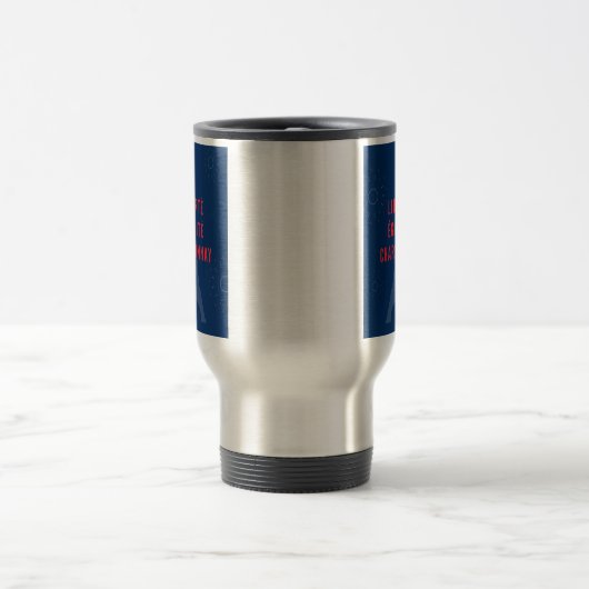 Liberté Égalité Chardonnay Funny Eiffel Tower Reisebecher (Mittel)