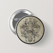 Liberte, Egalite, Fraternite Button (Vorne & Hinten)