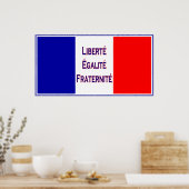 Liberté, Egalité, Fraternité, französische Flagge Poster (Küche)