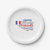 Liberté, Égalité, Fraternité - französische Pappteller (Vorderseite)