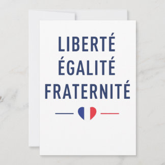 Liberté Égalité Fraternité Französischer Wahlspruc Einladung