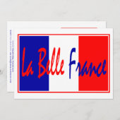 Liberté, Egalité, Fraternité - französisches Theme Einladung (Vorne/Hinten)